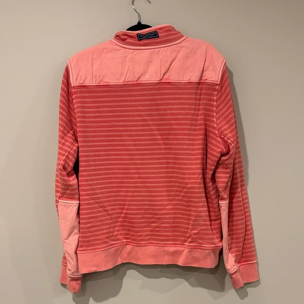 Vineyard Vines Coral Striped Pullover - Picture 4 of 4